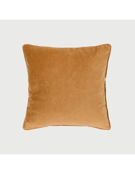 Cojín cuadrante terciopelo algodón liso - funda + relleno