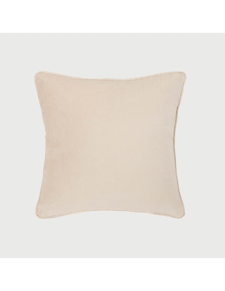 Cojín cuadrante terciopelo algodón liso - funda + relleno