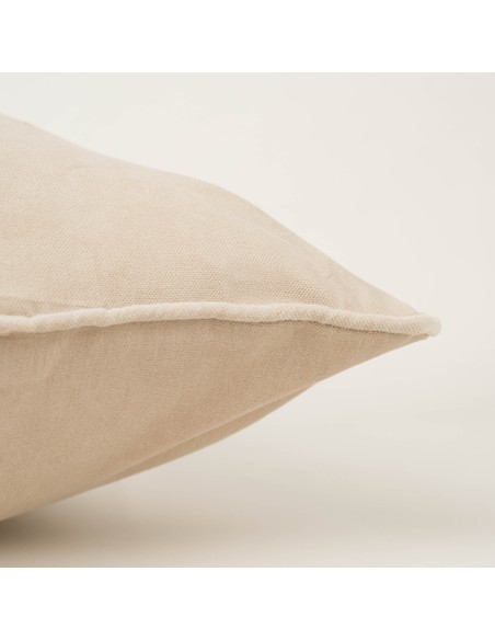 Cojín cuadrante terciopelo algodón liso - funda + relleno