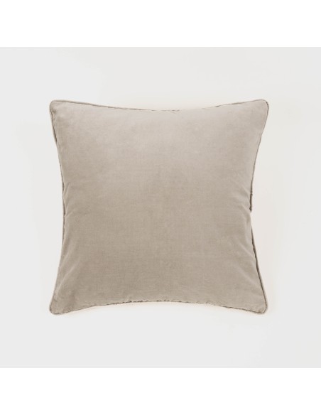 Cojín cuadrante terciopelo algodón liso - funda + relleno