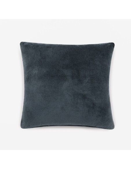 Cojín cuadrante terciopelo algodón liso - funda + relleno