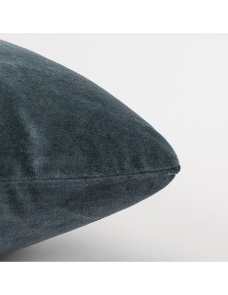 Cojín cuadrante terciopelo algodón liso - funda + relleno