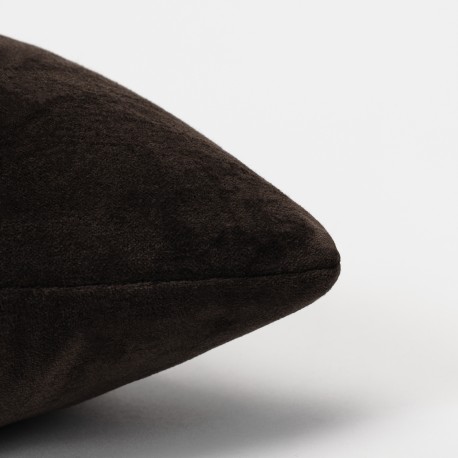 Cojín cuadrante terciopelo algodón liso - funda + relleno