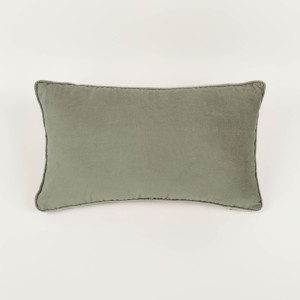 Cojín rectangular 30x50 terciopelo algodón liso - funda + relleno