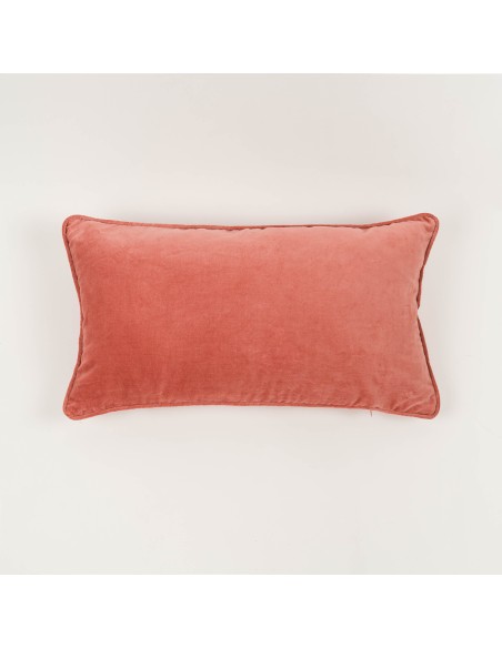 Cojín rectangular 30x50 terciopelo algodón liso - funda + relleno