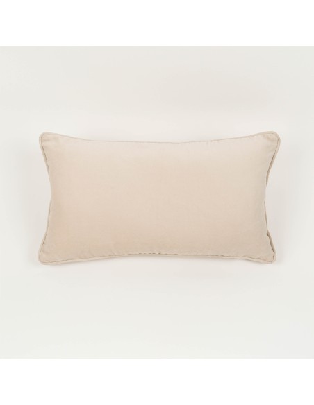 Cojín rectangular 30x50 terciopelo algodón liso - funda + relleno