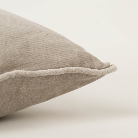 Cojín rectangular 30x50 terciopelo algodón liso - funda + relleno