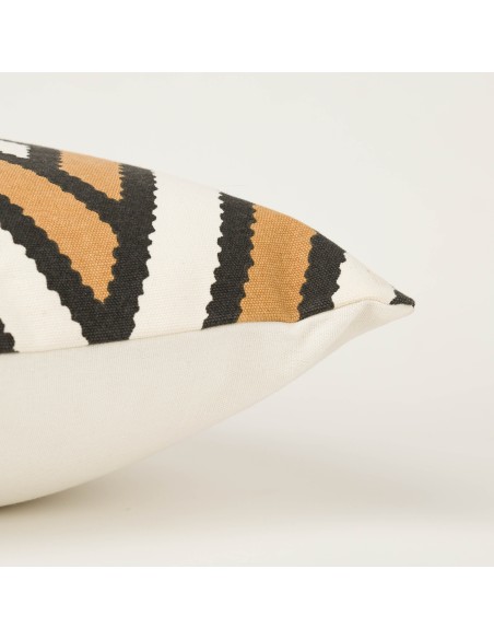 Cojín cuadrante algodón Diamante bicolor liso 45x45 - funda + relleno