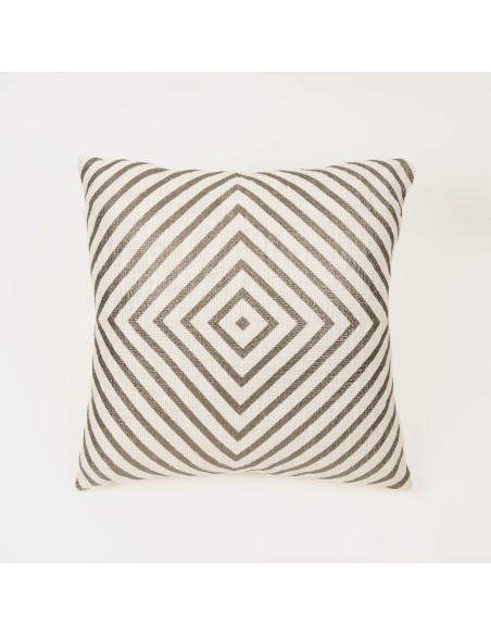 Cojín cuadrante algodón Diamante liso 45x45 - funda + relleno