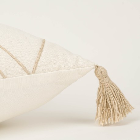 Cojín cuadrante algodón Zig liso 45x45 - funda + relleno