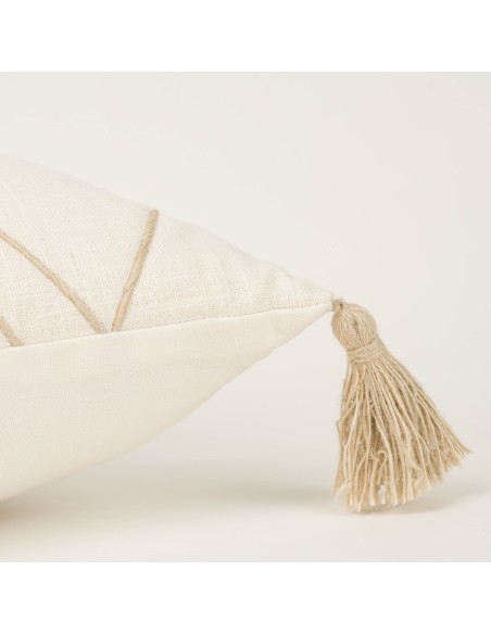 Cojín cuadrante algodón Zig liso 45x45 - funda + relleno