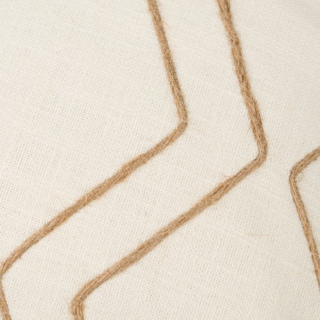 Cojín cuadrante algodón Zig liso 45x45 - funda + relleno