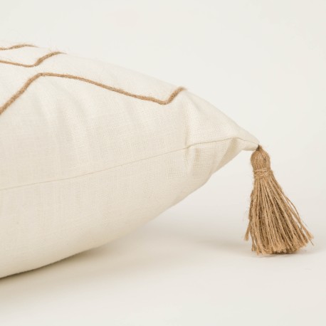 Cojín cuadrante algodón Zig liso 45x45 - funda + relleno