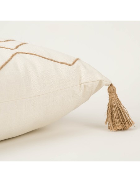 Cojín cuadrante algodón Zig liso 45x45 - funda + relleno