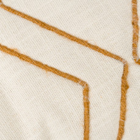 Cojín cuadrante algodón Zig liso 45x45 - funda + relleno