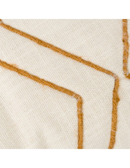 Cojín cuadrante algodón Zig liso 45x45 - funda + relleno