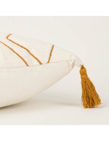 Cojín cuadrante algodón Zig liso 45x45 - funda + relleno