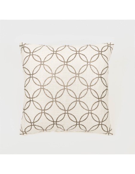 Cojín cuadrante algodón Circulo liso 45x45 - funda + relleno