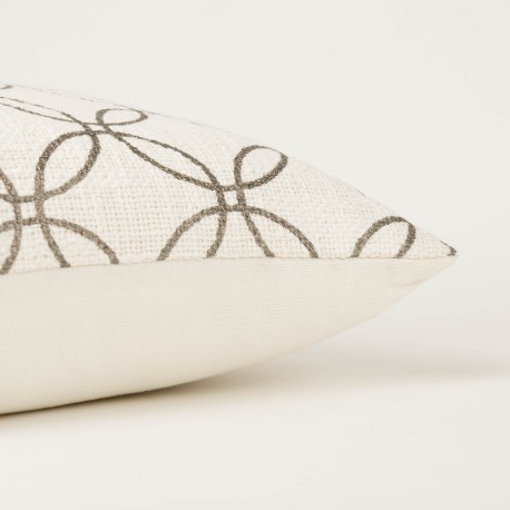 Cojín cuadrante algodón Circulo liso 45x45 - funda + relleno