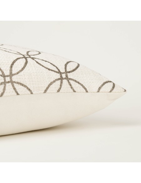 Cojín cuadrante algodón Circulo liso 45x45 - funda + relleno