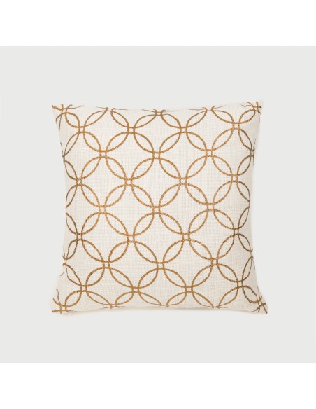 Cojín cuadrante algodón Circulo liso 45x45 - funda + relleno