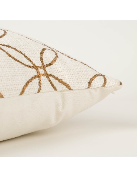 Cojín cuadrante algodón Circulo liso 45x45 - funda + relleno