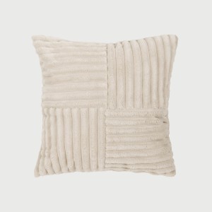 Cojín cuadrante Pana pelo cruzado liso 45x45 - funda + relleno