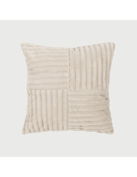 Cojín cuadrante Pana pelo cruzado liso 45x45 - funda + relleno