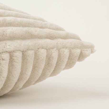 Cojín cuadrante Pana pelo cruzado liso 45x45 - funda + relleno