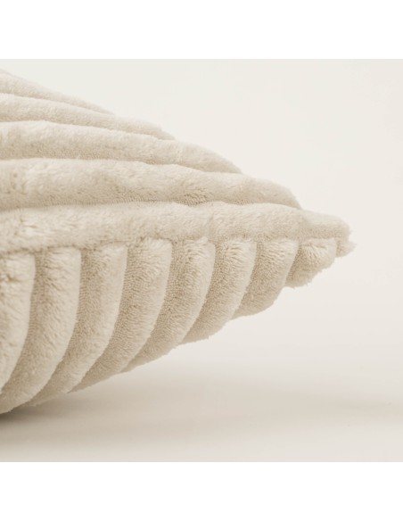 Cojín cuadrante Pana pelo cruzado liso 45x45 - funda + relleno