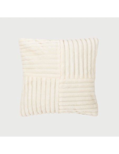 Cojín cuadrante Pana pelo cruzado liso 45x45 - funda + relleno