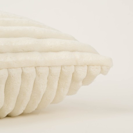 Cojín cuadrante Pana pelo cruzado liso 45x45 - funda + relleno