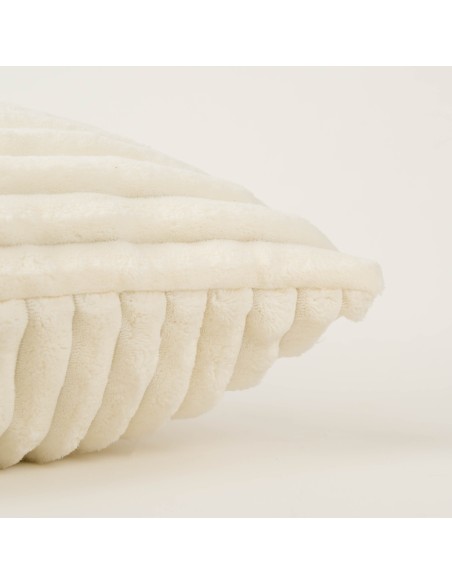 Cojín cuadrante Pana pelo cruzado liso 45x45 - funda + relleno