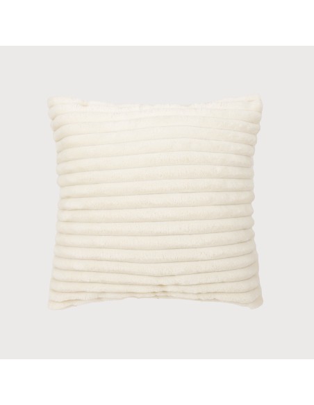 Cojín cuadrante Pana pelo Raya liso 45x45 - funda + relleno