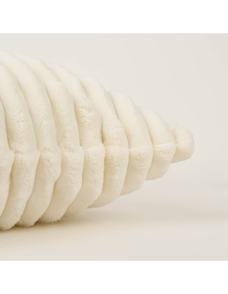 Cojín cuadrante Pana pelo Raya liso 45x45 - funda + relleno