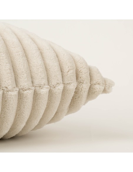 Cojín cuadrante Pana pelo Raya liso 45x45 - funda + relleno