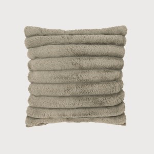 Cojín cuadrante efecto pelo Raya liso 50x50 - funda + rellleno