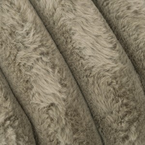 Cojín cuadrante efecto pelo Raya liso 50x50 - funda + rellleno 2