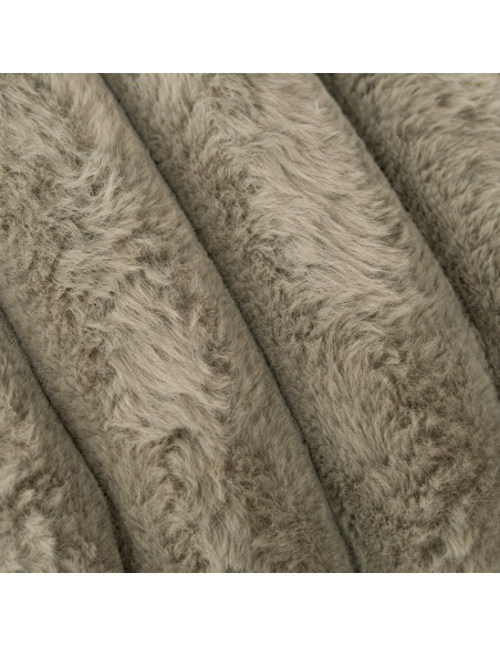 Cojín cuadrante efecto pelo Raya liso 50x50 - funda + rellleno