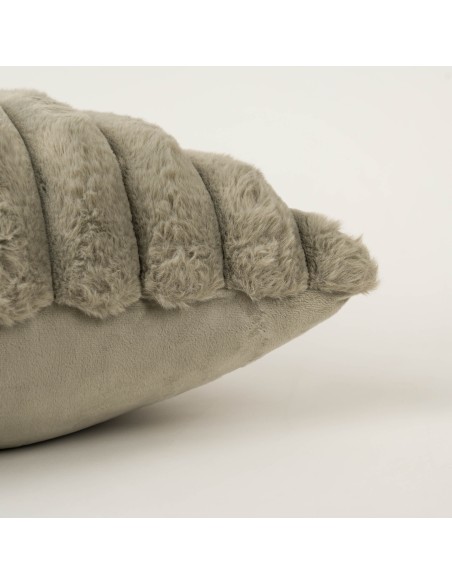 Cojín cuadrante efecto pelo Raya liso 50x50 - funda + rellleno