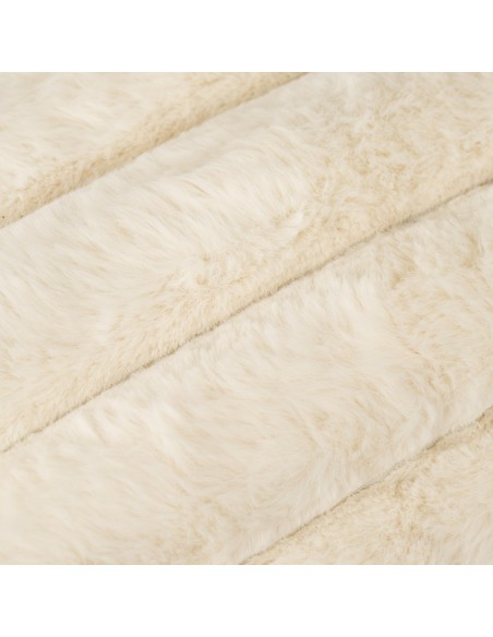 Cojín cuadrante efecto pelo Raya liso 50x50 - funda + rellleno