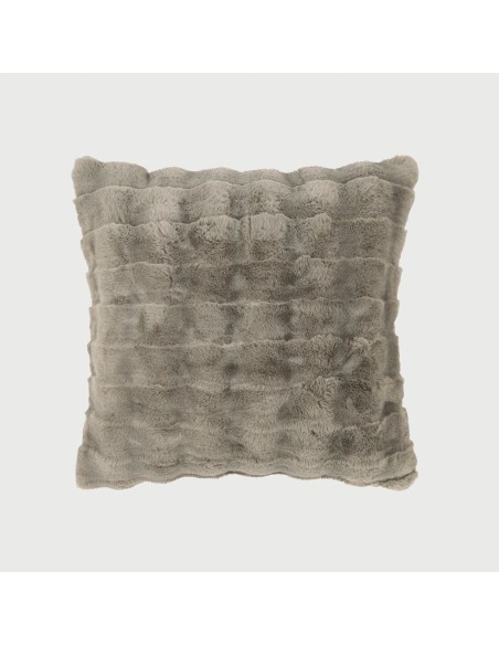 Cojín cuadrante efecto pelo Ondas beige 50x50 - funda + relleno