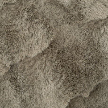 Cojín cuadrante efecto pelo Ondas beige 50x50 - funda + relleno