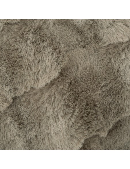 Cojín cuadrante efecto pelo Ondas beige 50x50 - funda + relleno