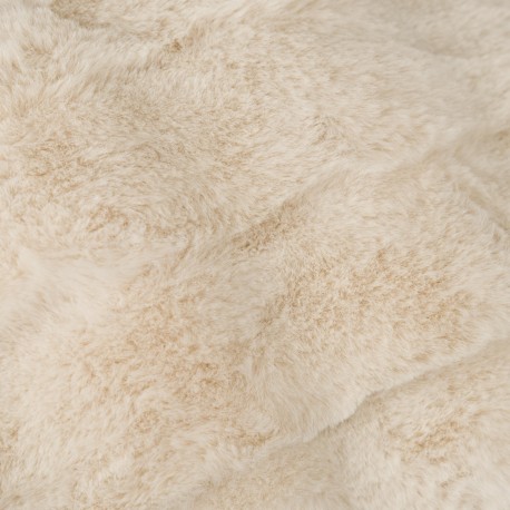 Cojín cuadrante efecto pelo Ondas beige 50x50 - funda + relleno