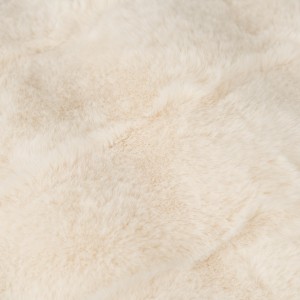 Cojín cuadrante efecto pelo Ondas beige 50x50 - funda + relleno 2