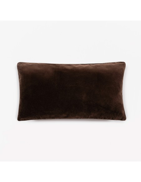 Cojín rectangular 30x50 terciopelo algodón liso - funda + relleno