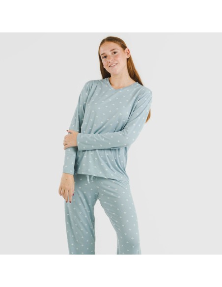 Pijama largo mujer soft Embera indigo
