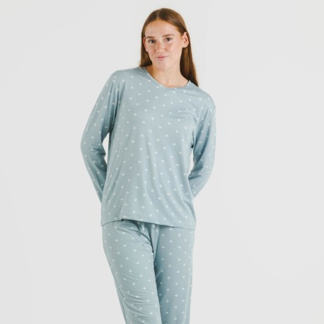 Pijama largo mujer soft Embera indigo