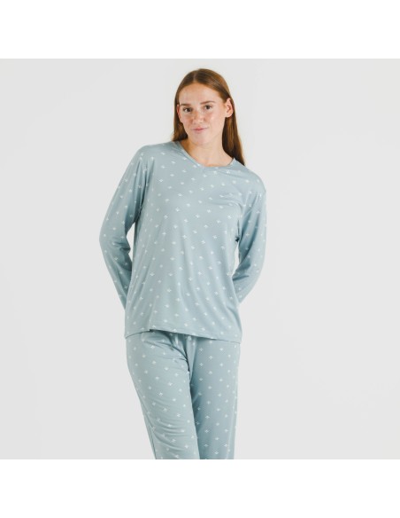 Pijama largo mujer soft Embera indigo